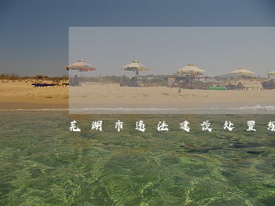 芜湖市违法建设处置规定 芜湖市违法建设处置规定