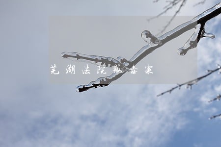芜湖法院贩毒案 芜湖法院贩毒案