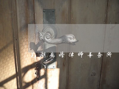 芜湖离婚律师事务所 芜湖离婚律师事务所