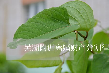 芜湖附近离婚财产分割律师找谁 芜湖附近离婚财产分割律师找谁