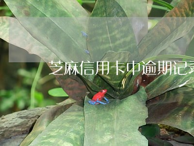 芝麻信用卡中逾期记录有事吗 芝麻信用卡中逾期记录有事吗