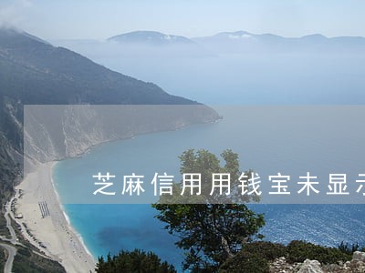 芝麻信用用钱宝未显示已逾期 芝麻信用用钱宝未显示已逾期