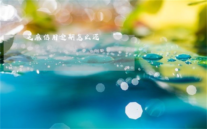 芝麻信用逾期怎么还 芝麻信用逾期怎么还