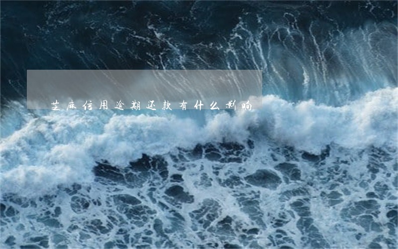 芝麻信用逾期还款有什么影响
