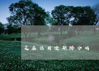 芝麻信用逾期降分吗 芝麻信用逾期降分吗