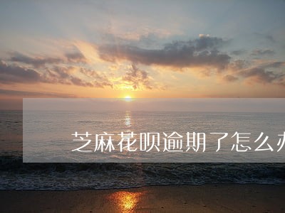 芝麻花呗逾期了怎么办 芝麻花呗逾期了怎么办