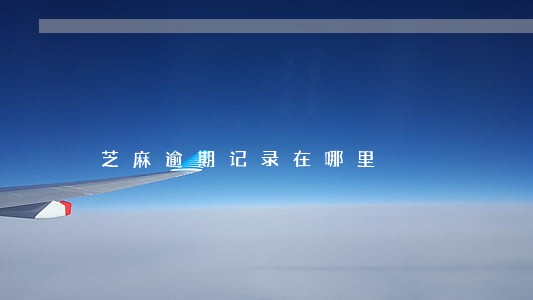 芝麻逾期记录在哪里 芝麻逾期记录在哪里