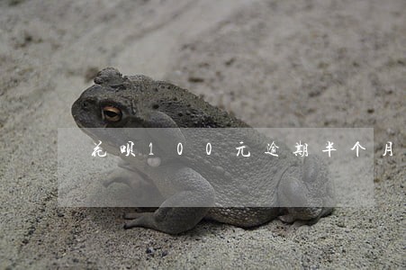 花呗100元逾期半个月 花呗100元逾期半个月