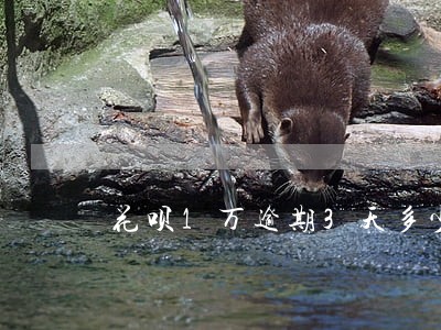 花呗1万逾期3天多少利息 花呗1万逾期3天多少利息