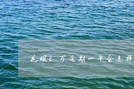 花呗2万逾期一年会怎样 花呗2万逾期一年会怎样