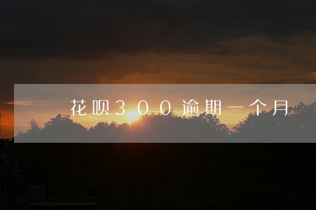 花呗300逾期一个月 花呗300逾期一个月