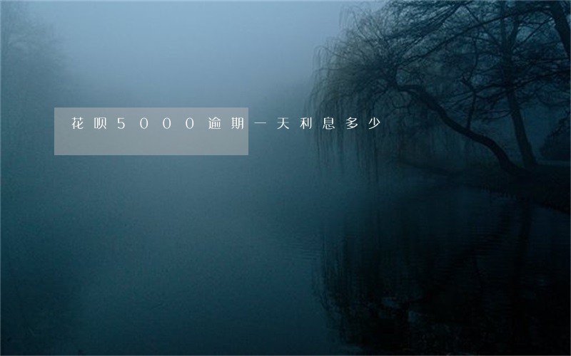 花呗5000逾期一天利息多少 花呗5000逾期一天利息多少