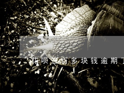 花呗三百多块钱逾期了两天 花呗三百多块钱逾期了两天