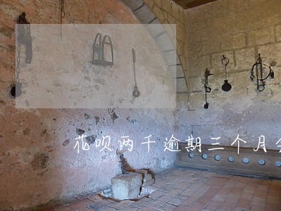 花呗两千逾期三个月会怎样
