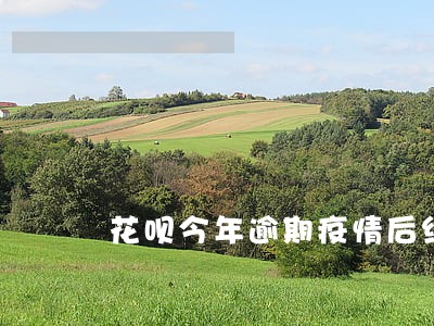花呗今年逾期疫情后给减钱了 花呗今年逾期疫情后给减钱了