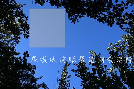 花呗以前账号逾期会消除吗 花呗以前账号逾期会消除吗