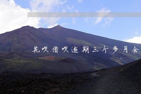 花呗借呗逾期三个多月会上门吗