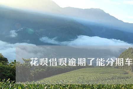 花呗借呗逾期了能分期车吗 花呗借呗逾期了能分期车吗