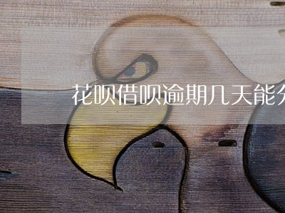 花呗借呗逾期几天能分期买车 花呗借呗逾期几天能分期买车