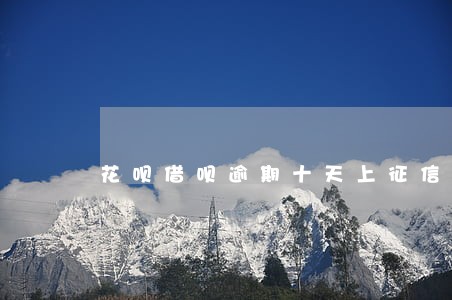 花呗借呗逾期十天上征信吗 花呗借呗逾期十天上征信吗