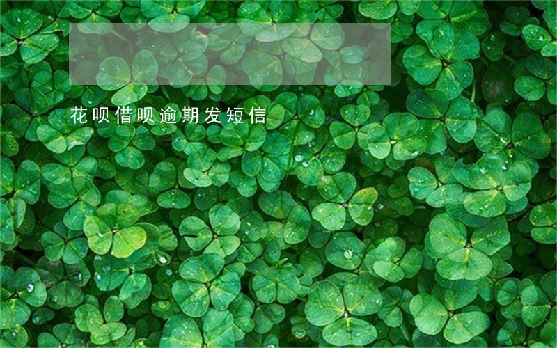 花呗借呗逾期发短信