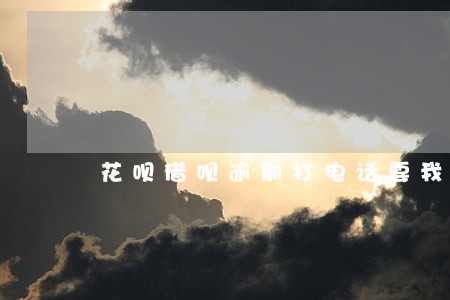 花呗借呗逾期打电话要我住址 花呗借呗逾期打电话要我住址