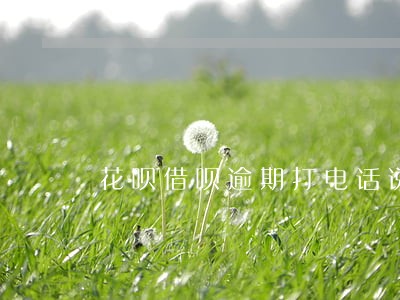 花呗借呗逾期打电话说告我 花呗借呗逾期打电话说告我