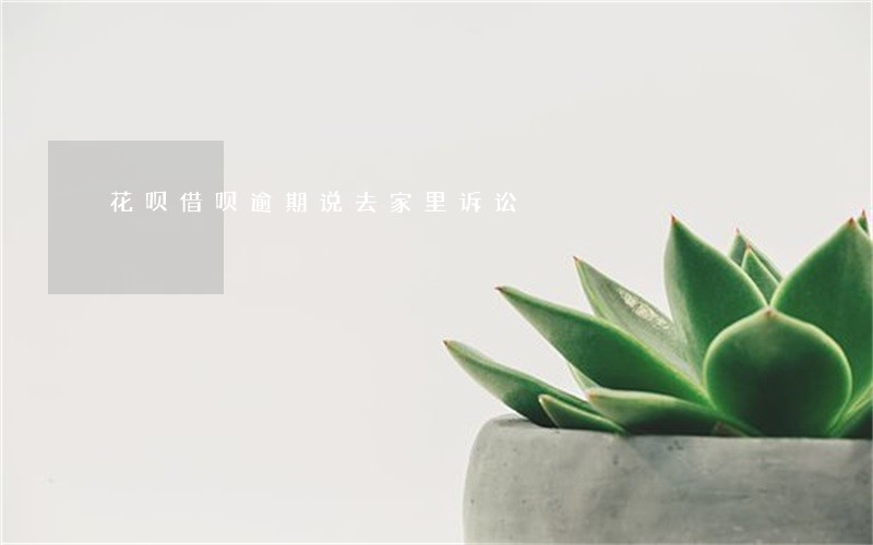 花呗借呗逾期说去家里诉讼 花呗借呗逾期说去家里诉讼