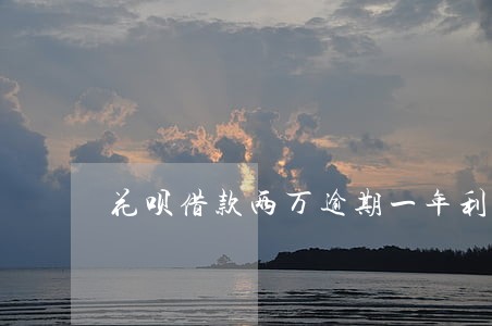 花呗借款两万逾期一年利息是多少 花呗借款两万逾期一年利息是多少