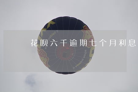 花呗六千逾期七个月利息多少 花呗六千逾期七个月利息多少