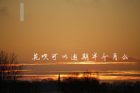 花呗可以逾期半个月么 花呗可以逾期半个月么