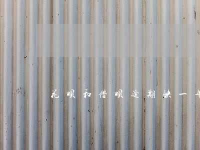 花呗和借呗逾期快一年了
