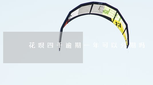 花呗四千逾期一年可以分期吗