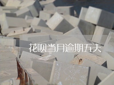 花呗当月逾期五天 花呗当月逾期五天