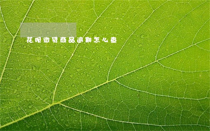 花呗微贷商品逾期怎么查 花呗微贷商品逾期怎么查