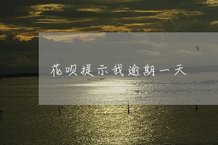 花呗提示我逾期一天 花呗提示我逾期一天