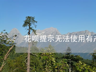 花呗提示无法使用有产品逾期 花呗提示无法使用有产品逾期