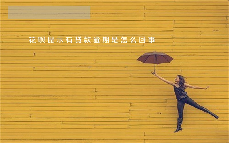 花呗提示有贷款逾期是怎么回事 花呗提示有贷款逾期是怎么回事