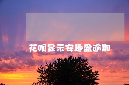 花呗显示安趣盈逾期 花呗显示安趣盈逾期