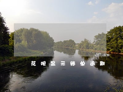 花呗显示账单逾期 花呗显示账单逾期