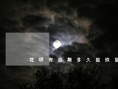 花呗有逾期多久能恢复正常