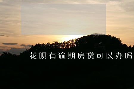 花呗有逾期房贷可以办吗 花呗有逾期房贷可以办吗
