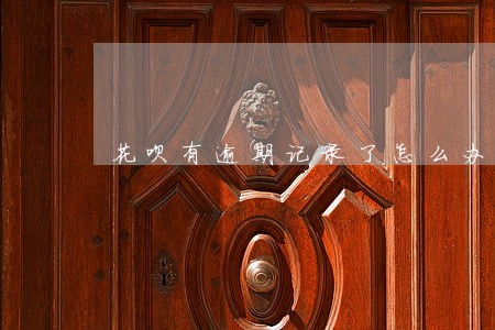 花呗有逾期记录了怎么办 花呗有逾期记录了怎么办