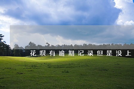 花呗有逾期记录但是没上征信 花呗有逾期记录但是没上征信
