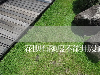 花呗有额度不能用没逾期 花呗有额度不能用没逾期