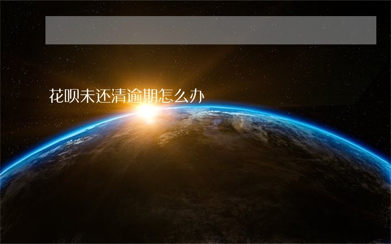 花呗未还清逾期怎么办 花呗未还清逾期怎么办