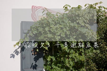 花呗欠3千多逾期后果 花呗欠3千多逾期后果