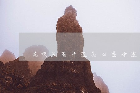 花呗没有开通怎么显示逾期了