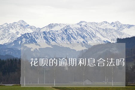 花呗的逾期利息合法吗 花呗的逾期利息合法吗