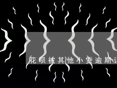 花呗被其他小贷逾期记录 花呗被其他小贷逾期记录
